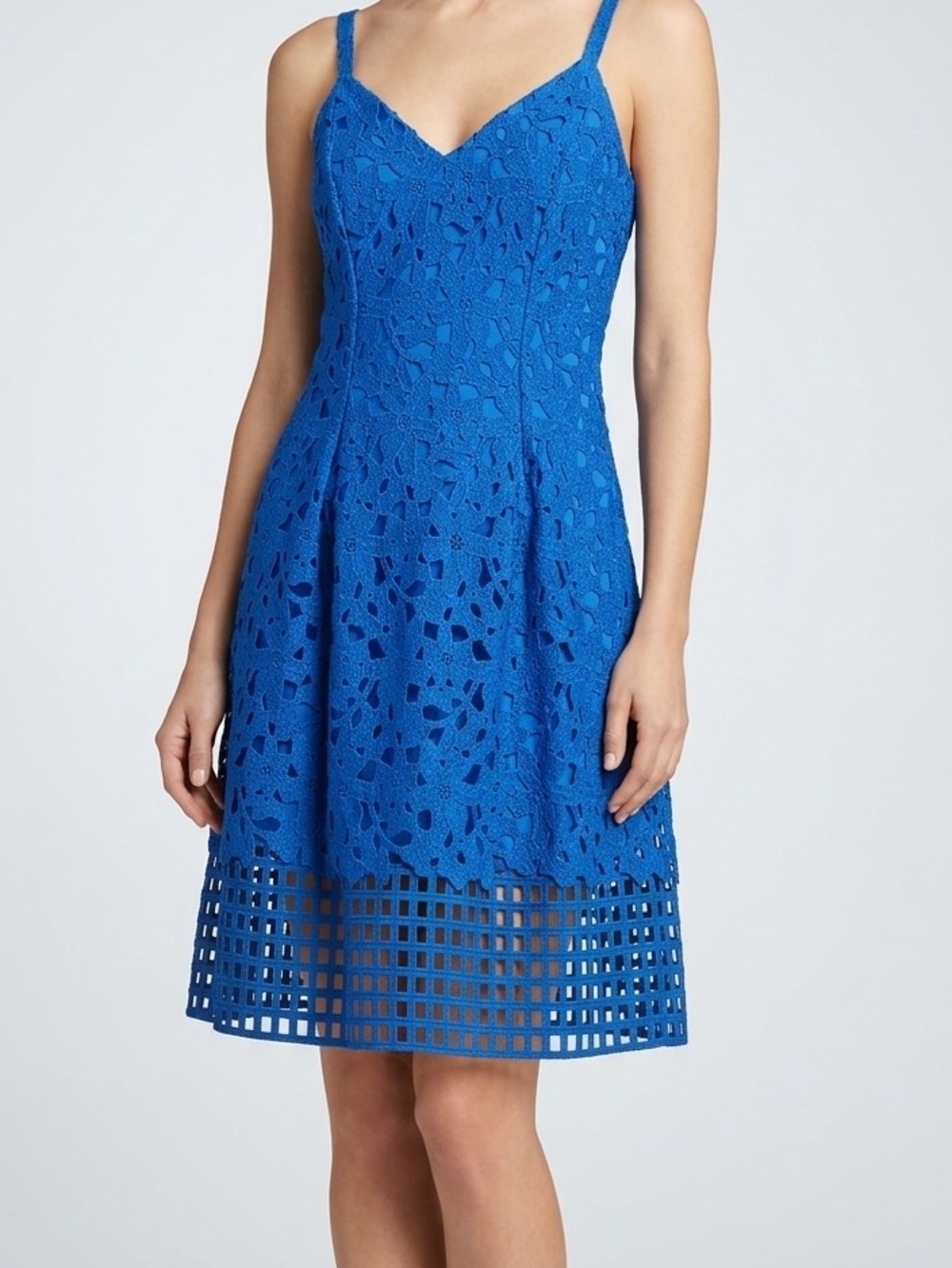 Vince Camuto Cobalt Blue Lace A-Line Dress